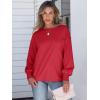 imageANRABESS Womens Long Sleeve Shirts Crewneck Oversized Tops Casual 2025 Fall Trendy TShirts Tee Blouse with Pockets ClothesRed