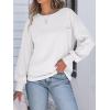 imageANRABESS Womens Long Sleeve Shirts Crewneck Oversized Tops Casual 2025 Fall Trendy TShirts Tee Blouse with Pockets ClothesWhite