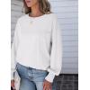 imageANRABESS Womens Long Sleeve Shirts Crewneck Oversized Tops Casual 2025 Fall Trendy TShirts Tee Blouse with Pockets ClothesWhite