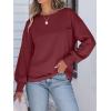 imageANRABESS Womens Long Sleeve Shirts Crewneck Oversized Tops Casual 2025 Fall Trendy TShirts Tee Blouse with Pockets ClothesWine Red
