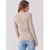 imageANRABESS Womens Long Sleeve Tops Scoop Neck Rib Knit Shirts Slim Fitted Basic Tee Teen Girl 2025 Fall Outfits Trendy ClothesBeige