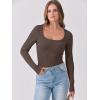 imageANRABESS Womens Long Sleeve Tops Scoop Neck Rib Knit Shirts Slim Fitted Basic Tee Teen Girl 2025 Fall Outfits Trendy ClothesCoffee