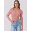 imageANRABESS Womens Long Sleeve Tops Scoop Neck Rib Knit Shirts Slim Fitted Basic Tee Teen Girl 2025 Fall Outfits Trendy ClothesCoral