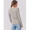 imageANRABESS Womens Long Sleeve Tops Scoop Neck Rib Knit Shirts Slim Fitted Basic Tee Teen Girl 2025 Fall Outfits Trendy ClothesDark Khaki
