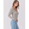 imageANRABESS Womens Long Sleeve Tops Scoop Neck Rib Knit Shirts Slim Fitted Basic Tee Teen Girl 2025 Fall Outfits Trendy ClothesDark Khaki