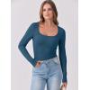 imageANRABESS Womens Long Sleeve Tops Scoop Neck Rib Knit Shirts Slim Fitted Basic Tee Teen Girl 2025 Fall Outfits Trendy ClothesDeep Blue