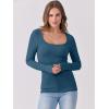 imageANRABESS Womens Long Sleeve Tops Scoop Neck Rib Knit Shirts Slim Fitted Basic Tee Teen Girl 2025 Fall Outfits Trendy ClothesDeep Blue