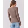 imageANRABESS Womens Long Sleeve Tops Scoop Neck Rib Knit Shirts Slim Fitted Basic Tee Teen Girl 2025 Fall Outfits Trendy ClothesDeep Brown