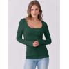 imageANRABESS Womens Long Sleeve Tops Scoop Neck Rib Knit Shirts Slim Fitted Basic Tee Teen Girl 2025 Fall Outfits Trendy ClothesDeep Green