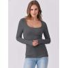 imageANRABESS Womens Long Sleeve Tops Scoop Neck Rib Knit Shirts Slim Fitted Basic Tee Teen Girl 2025 Fall Outfits Trendy ClothesDeep Grey