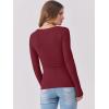 imageANRABESS Womens Long Sleeve Tops Scoop Neck Rib Knit Shirts Slim Fitted Basic Tee Teen Girl 2025 Fall Outfits Trendy ClothesDeep Red