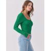 imageANRABESS Womens Long Sleeve Tops Scoop Neck Rib Knit Shirts Slim Fitted Basic Tee Teen Girl 2025 Fall Outfits Trendy ClothesGreen