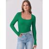 imageANRABESS Womens Long Sleeve Tops Scoop Neck Rib Knit Shirts Slim Fitted Basic Tee Teen Girl 2025 Fall Outfits Trendy ClothesGreen