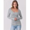 imageANRABESS Womens Long Sleeve Tops Scoop Neck Rib Knit Shirts Slim Fitted Basic Tee Teen Girl 2025 Fall Outfits Trendy ClothesGrey