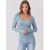 imageANRABESS Womens Long Sleeve Tops Scoop Neck Rib Knit Shirts Slim Fitted Basic Tee Teen Girl 2025 Fall Outfits Trendy ClothesGrey Blue