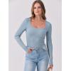 imageANRABESS Womens Long Sleeve Tops Scoop Neck Rib Knit Shirts Slim Fitted Basic Tee Teen Girl 2025 Fall Outfits Trendy ClothesGrey Blue