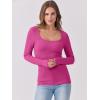 imageANRABESS Womens Long Sleeve Tops Scoop Neck Rib Knit Shirts Slim Fitted Basic Tee Teen Girl 2025 Fall Outfits Trendy ClothesHot Pink