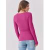 imageANRABESS Womens Long Sleeve Tops Scoop Neck Rib Knit Shirts Slim Fitted Basic Tee Teen Girl 2025 Fall Outfits Trendy ClothesHot Pink