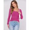 imageANRABESS Womens Long Sleeve Tops Scoop Neck Rib Knit Shirts Slim Fitted Basic Tee Teen Girl 2025 Fall Outfits Trendy ClothesHot Pink