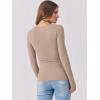 imageANRABESS Womens Long Sleeve Tops Scoop Neck Rib Knit Shirts Slim Fitted Basic Tee Teen Girl 2025 Fall Outfits Trendy ClothesKhaki