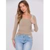 imageANRABESS Womens Long Sleeve Tops Scoop Neck Rib Knit Shirts Slim Fitted Basic Tee Teen Girl 2025 Fall Outfits Trendy ClothesKhaki