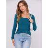 imageANRABESS Womens Long Sleeve Tops Scoop Neck Rib Knit Shirts Slim Fitted Basic Tee Teen Girl 2025 Fall Outfits Trendy ClothesLake Blue