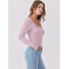 imageANRABESS Womens Long Sleeve Tops Scoop Neck Rib Knit Shirts Slim Fitted Basic Tee Teen Girl 2025 Fall Outfits Trendy ClothesLight Pink
