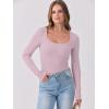 imageANRABESS Womens Long Sleeve Tops Scoop Neck Rib Knit Shirts Slim Fitted Basic Tee Teen Girl 2025 Fall Outfits Trendy ClothesLight Pink