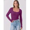 imageANRABESS Womens Long Sleeve Tops Scoop Neck Rib Knit Shirts Slim Fitted Basic Tee Teen Girl 2025 Fall Outfits Trendy ClothesPurple