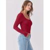imageANRABESS Womens Long Sleeve Tops Scoop Neck Rib Knit Shirts Slim Fitted Basic Tee Teen Girl 2025 Fall Outfits Trendy ClothesRed