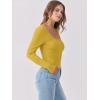 imageANRABESS Womens Long Sleeve Tops Scoop Neck Rib Knit Shirts Slim Fitted Basic Tee Teen Girl 2025 Fall Outfits Trendy ClothesYellow