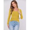 imageANRABESS Womens Long Sleeve Tops Scoop Neck Rib Knit Shirts Slim Fitted Basic Tee Teen Girl 2025 Fall Outfits Trendy ClothesYellow