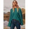 imageANRABESS Womens Oversized Sweaters 2025 Long Sleeve Fuzzy Knit Casual Chunky Pullover Sweater Fall Outfits ClothesDark Green