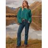 imageANRABESS Womens Oversized Sweaters 2025 Long Sleeve Fuzzy Knit Casual Chunky Pullover Sweater Fall Outfits ClothesDark Green