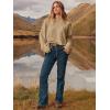 imageANRABESS Womens Oversized Sweaters 2025 Long Sleeve Fuzzy Knit Casual Chunky Pullover Sweater Fall Outfits ClothesDark Khaki