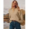 imageANRABESS Womens Oversized Sweaters 2025 Long Sleeve Fuzzy Knit Casual Chunky Pullover Sweater Fall Outfits ClothesDark Khaki