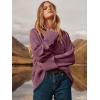 imageANRABESS Womens Oversized Sweaters 2025 Long Sleeve Fuzzy Knit Casual Chunky Pullover Sweater Fall Outfits ClothesFuchsia