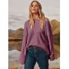 imageANRABESS Womens Oversized Sweaters 2025 Long Sleeve Fuzzy Knit Casual Chunky Pullover Sweater Fall Outfits ClothesFuchsia