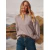 imageANRABESS Womens Oversized Sweaters 2025 Long Sleeve Fuzzy Knit Casual Chunky Pullover Sweater Fall Outfits ClothesGray Purple