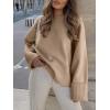 imageANRABESS Womens Oversized Sweaters 2025 Long Sleeve Fuzzy Knit Casual Chunky Pullover Sweater Fall Outfits ClothesKhaki