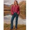 imageANRABESS Womens Oversized Sweaters 2025 Long Sleeve Fuzzy Knit Casual Chunky Pullover Sweater Fall Outfits ClothesRed