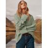 imageANRABESS Womens Oversized Sweaters 2025 Long Sleeve Fuzzy Knit Casual Chunky Pullover Sweater Fall Outfits ClothesSage Green