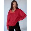 imageANRABESS Womens Oversized Sweatshirt Long Sleeve Henley Pullover Tops 2025 Fall Casual Button Up Loose Fit Teen Girls OutfitsRed