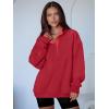 imageANRABESS Womens Oversized Sweatshirt Long Sleeve Henley Pullover Tops 2025 Fall Casual Button Up Loose Fit Teen Girls OutfitsRed