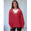 imageANRABESS Womens Oversized Sweatshirt Long Sleeve Henley Pullover Tops 2025 Fall Casual Button Up Loose Fit Teen Girls OutfitsRed