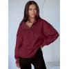 imageANRABESS Womens Oversized Sweatshirt Long Sleeve Henley Pullover Tops 2025 Fall Casual Button Up Loose Fit Teen Girls OutfitsWine Red