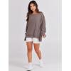 imageANRABESS Womens Oversized Sweatshirts Crew Neck Long Sleeve Shirts Casual Loose Slit 2025 Fall Outfits Y2K Teen Girls ClothesBrown