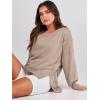 imageANRABESS Womens Oversized Sweatshirts Crew Neck Long Sleeve Shirts Casual Loose Slit 2025 Fall Outfits Y2K Teen Girls ClothesKhaki