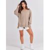 imageANRABESS Womens Oversized Sweatshirts Crew Neck Long Sleeve Shirts Casual Loose Slit 2025 Fall Outfits Y2K Teen Girls ClothesKhaki