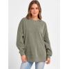 imageANRABESS Womens Oversized Sweatshirts Crewneck Corduroy Side Slit Pullover Sweaters 2025 Fall Long Sleeve Tunic Tops OutfitsAmry Green